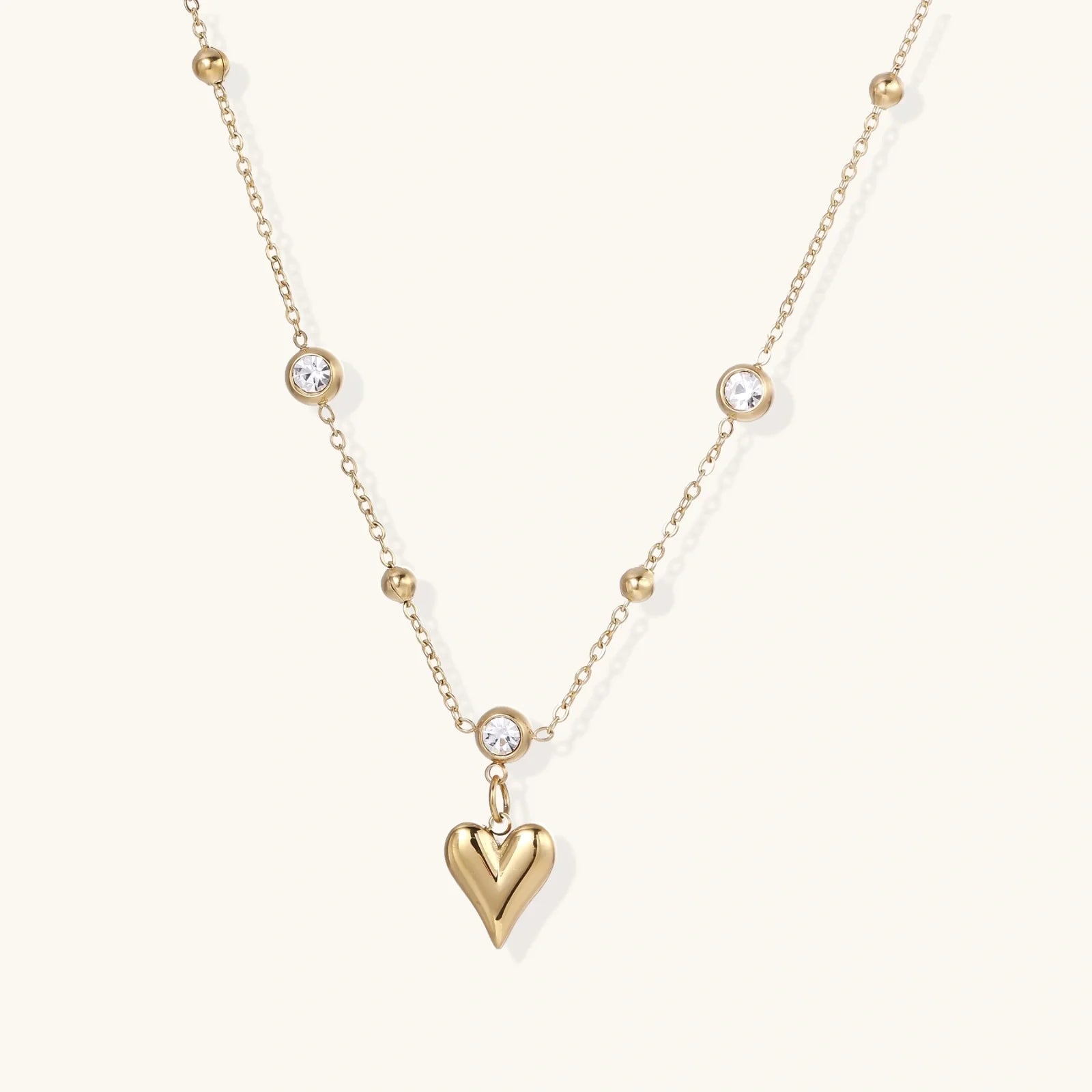 Crystal Heart Charm Necklace chosen as a meaningful jewellery gift