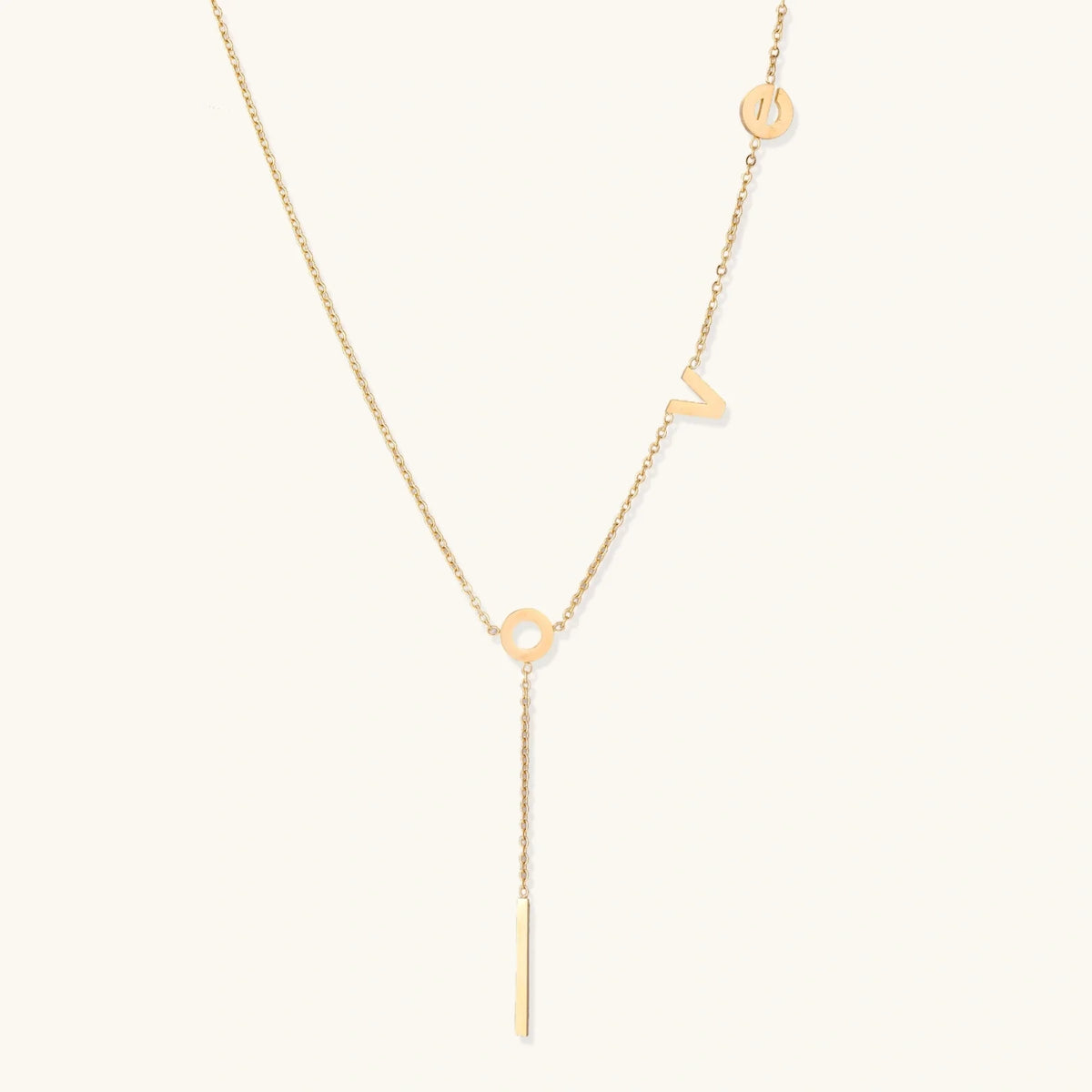 Love Letter Lariat Necklace as an anniversary gift for a wife
