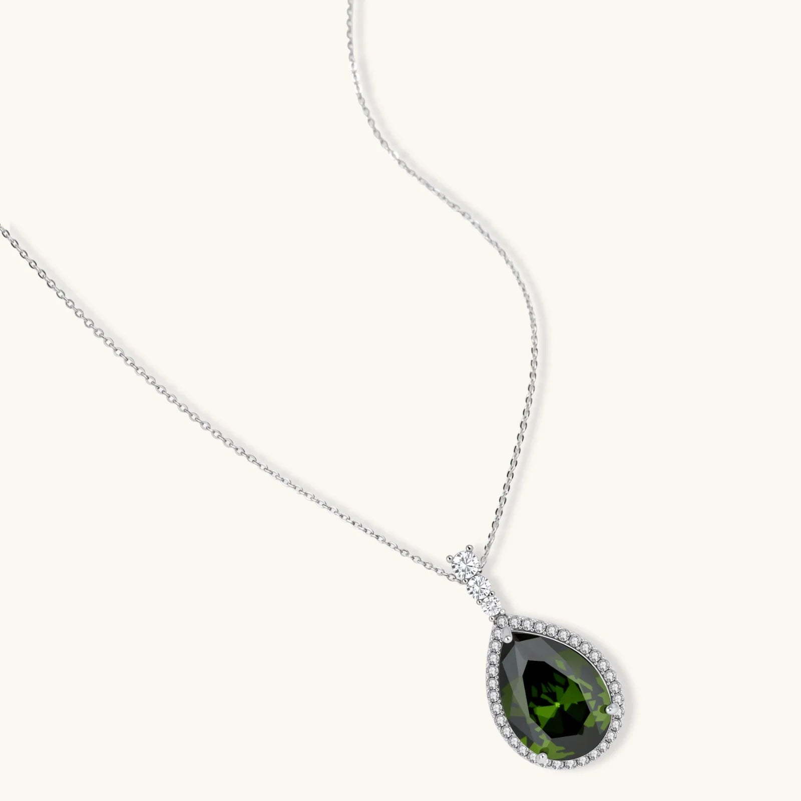 Angled view of Emerald Dreams Jewellery Set by Averuna Jewellery