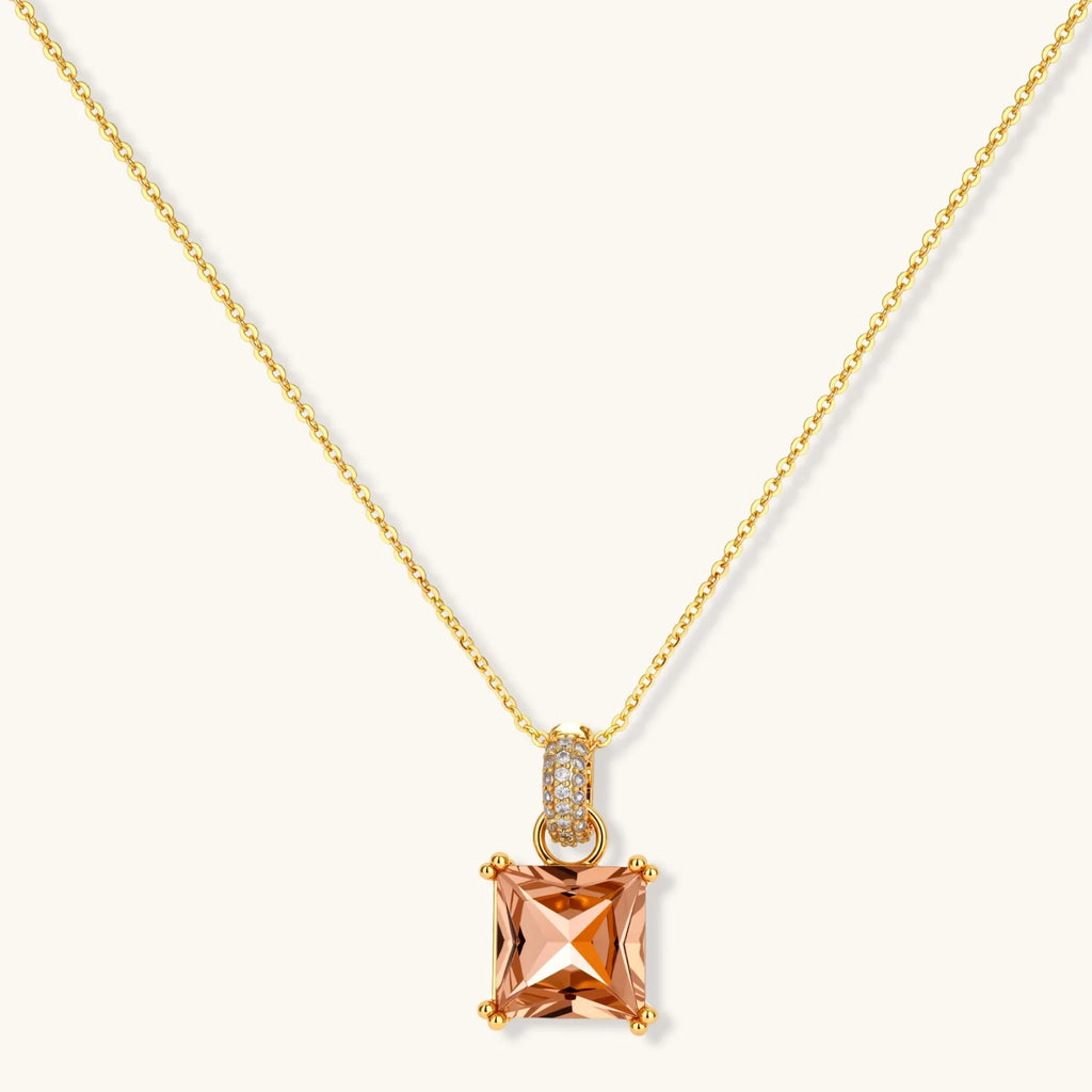 Angled view of Golden Hour Geometric Jewellery Set by Averuna Jewellery