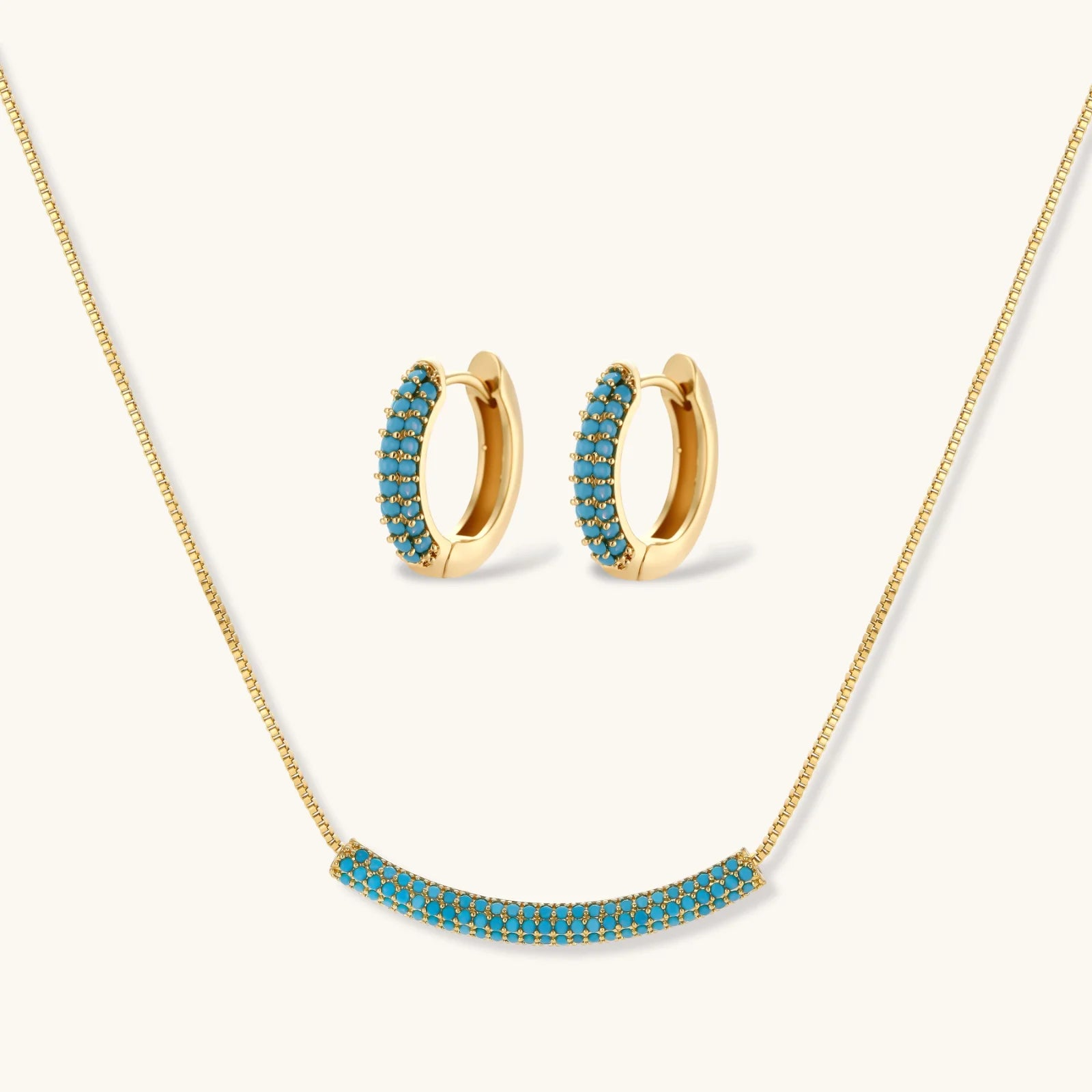 Azure Curve Jewellery Set by Averuna Jewellery