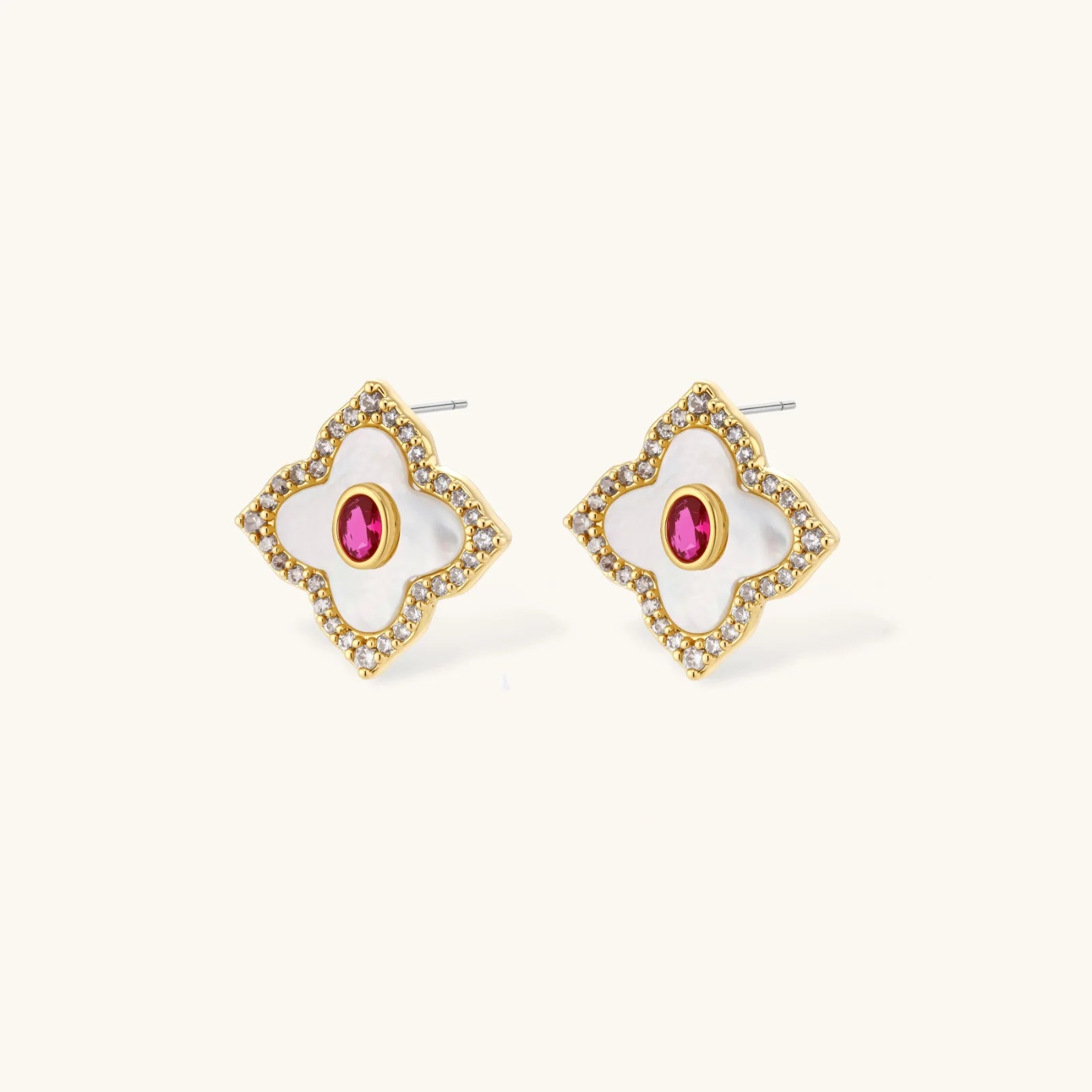 Angled view of Flower Power Jewellery Set by Averuna Jewellery