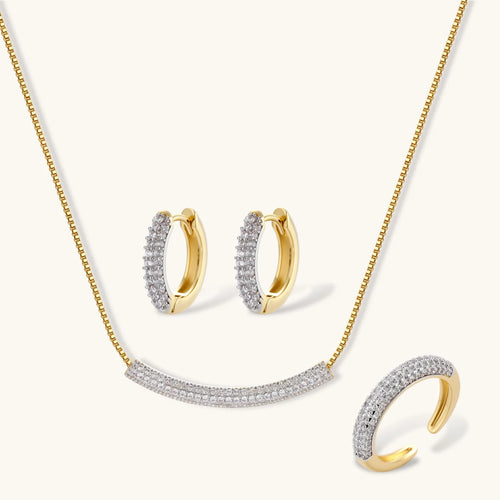 Crescent Glow Jewellery Set by Averuna Jewellery