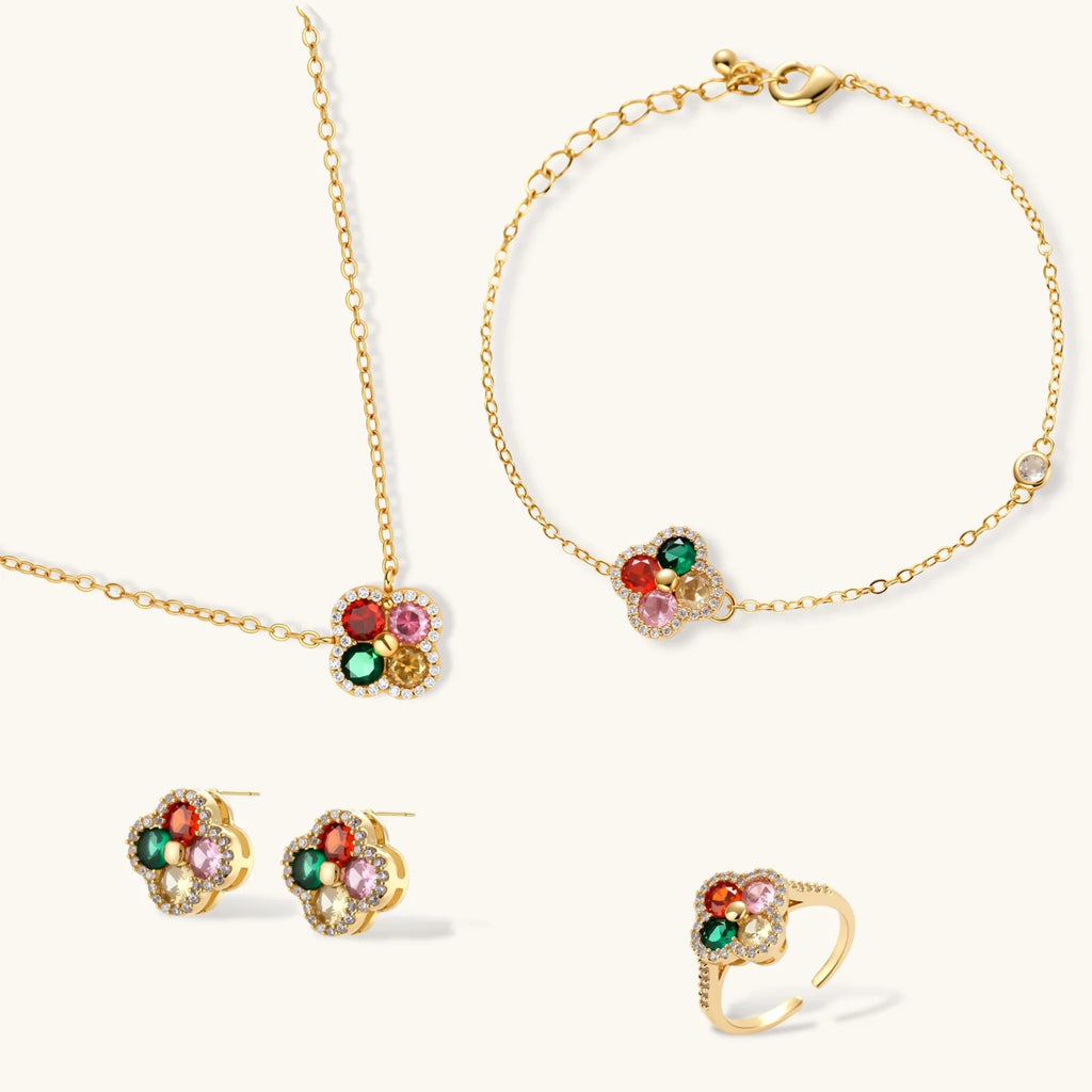 Lucky Clover Jewellery Set by Averuna Jewellery