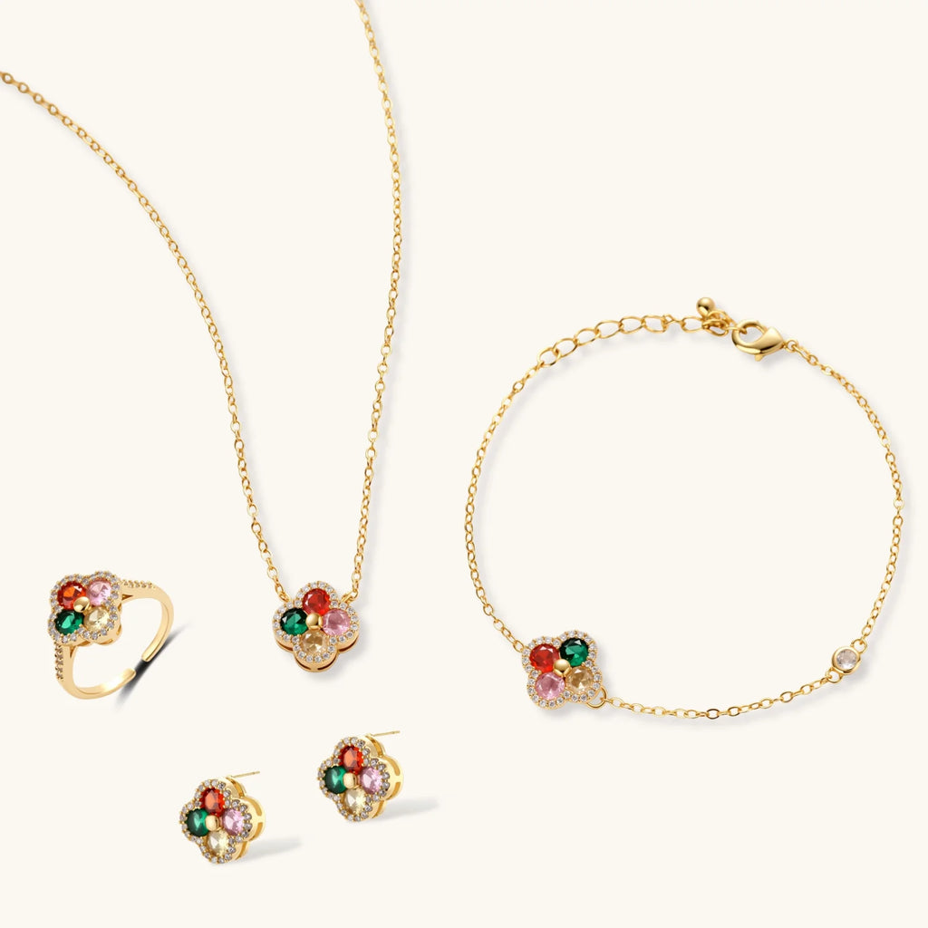 Product detail of Lucky Clover Jewellery Set by Averuna Jewellery