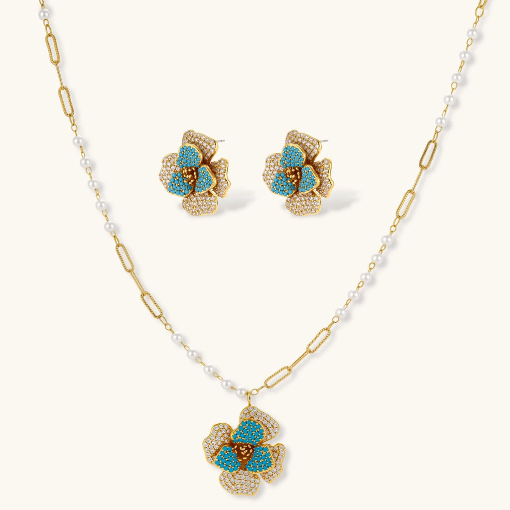 Blooming Sapphire Jewellery Set by Averuna Jewellery