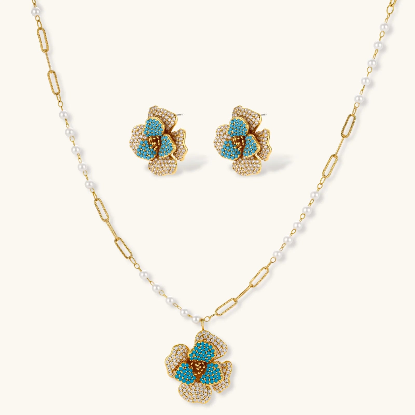 Blooming Sapphire Jewellery Set by Averuna Jewellery