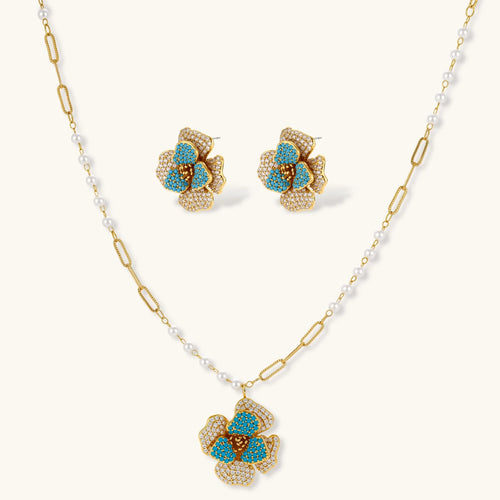 Blooming Sapphire Jewellery Set by Averuna Jewellery