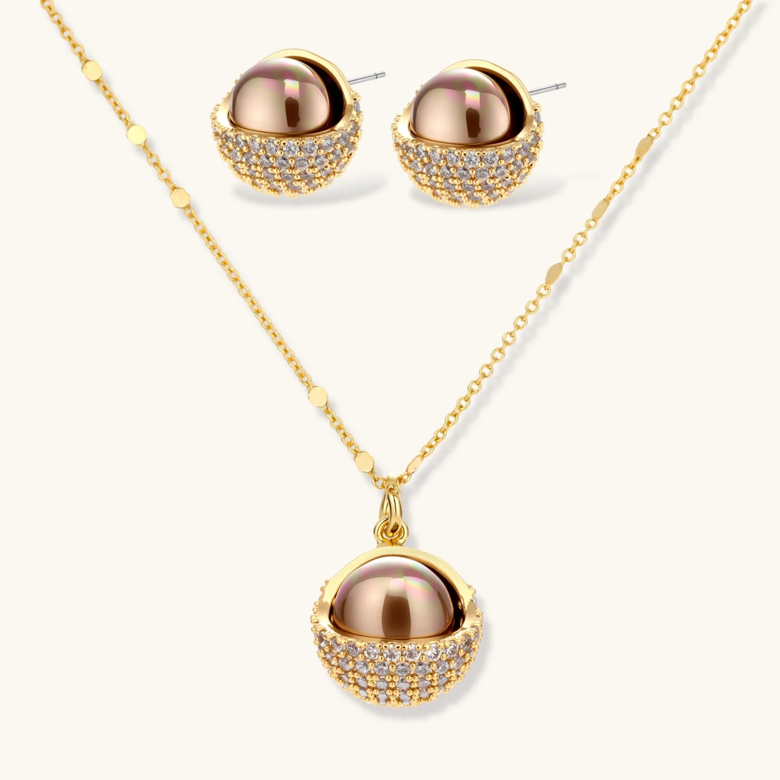 Solar Sphere Jewellery Set by Averuna Jewellery