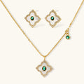 Emerald Bloom Jewellery Set by Averuna Jewellery