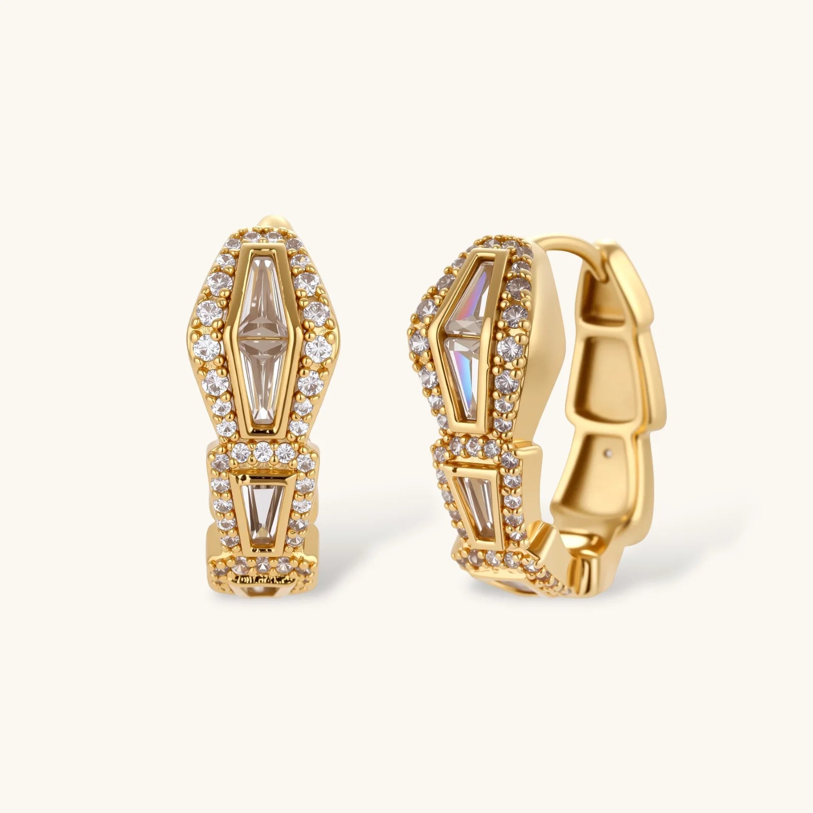 Angled view of Geometric Luxe Jewellery Set by Averuna Jewellery