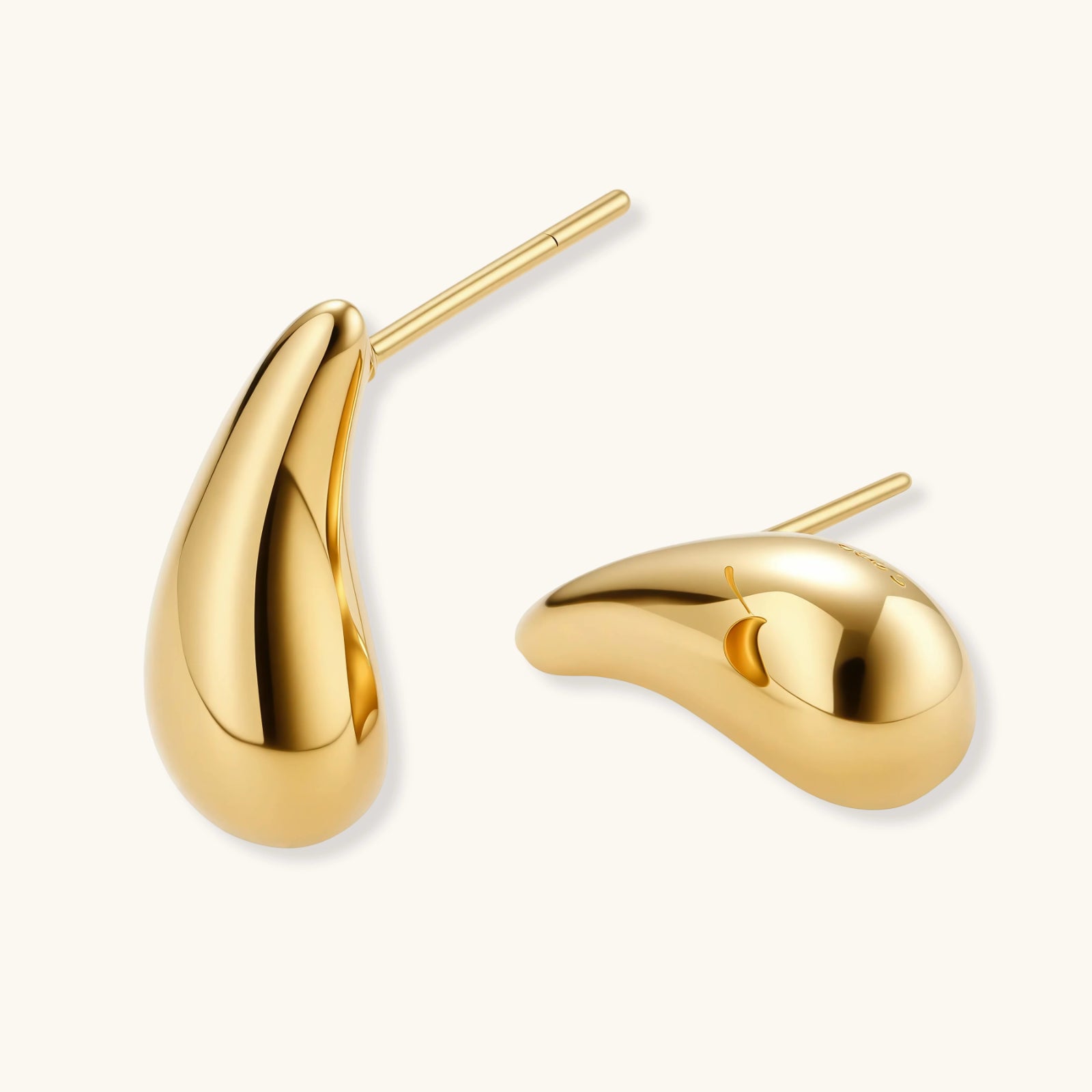 Product detail of Golden Teardrop Stud Earrings by Averuna Jewellery