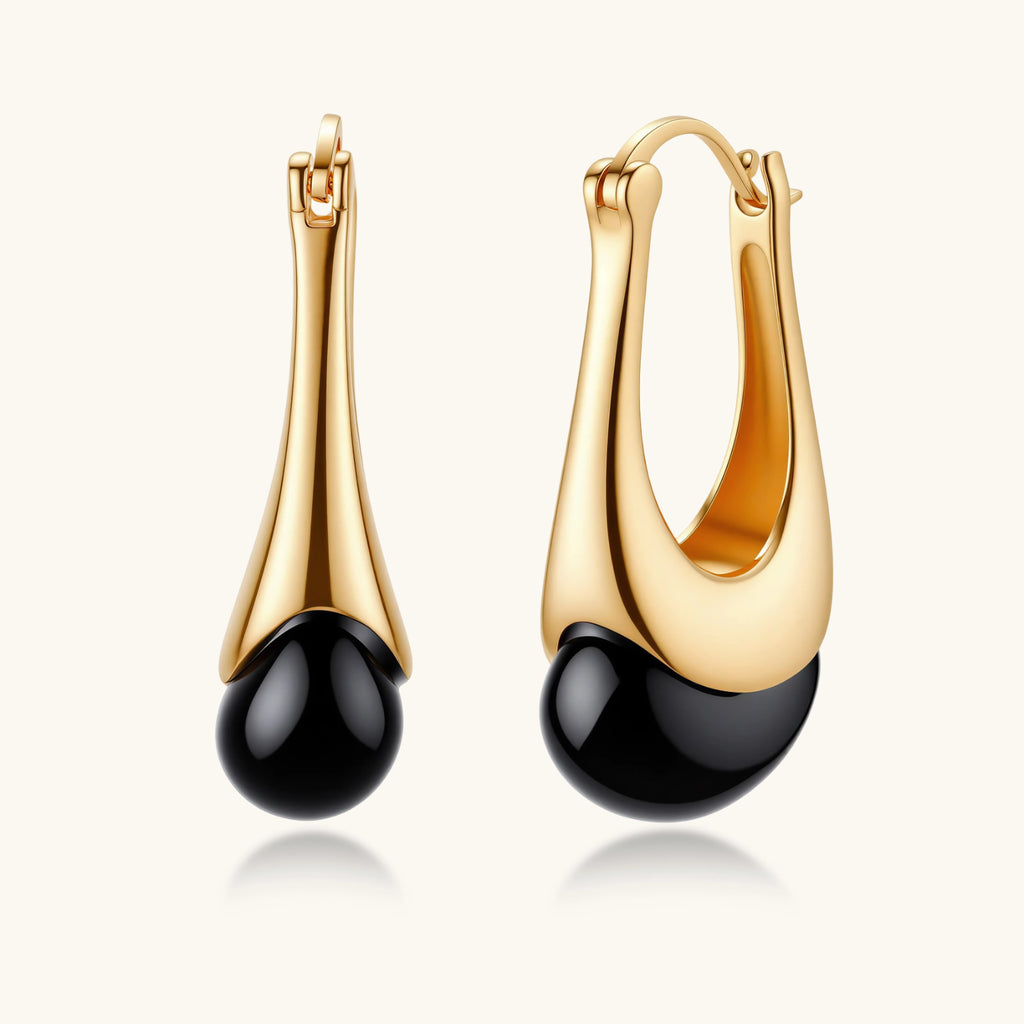 Midnight Agate Drop Earrings by Averuna Jewellery