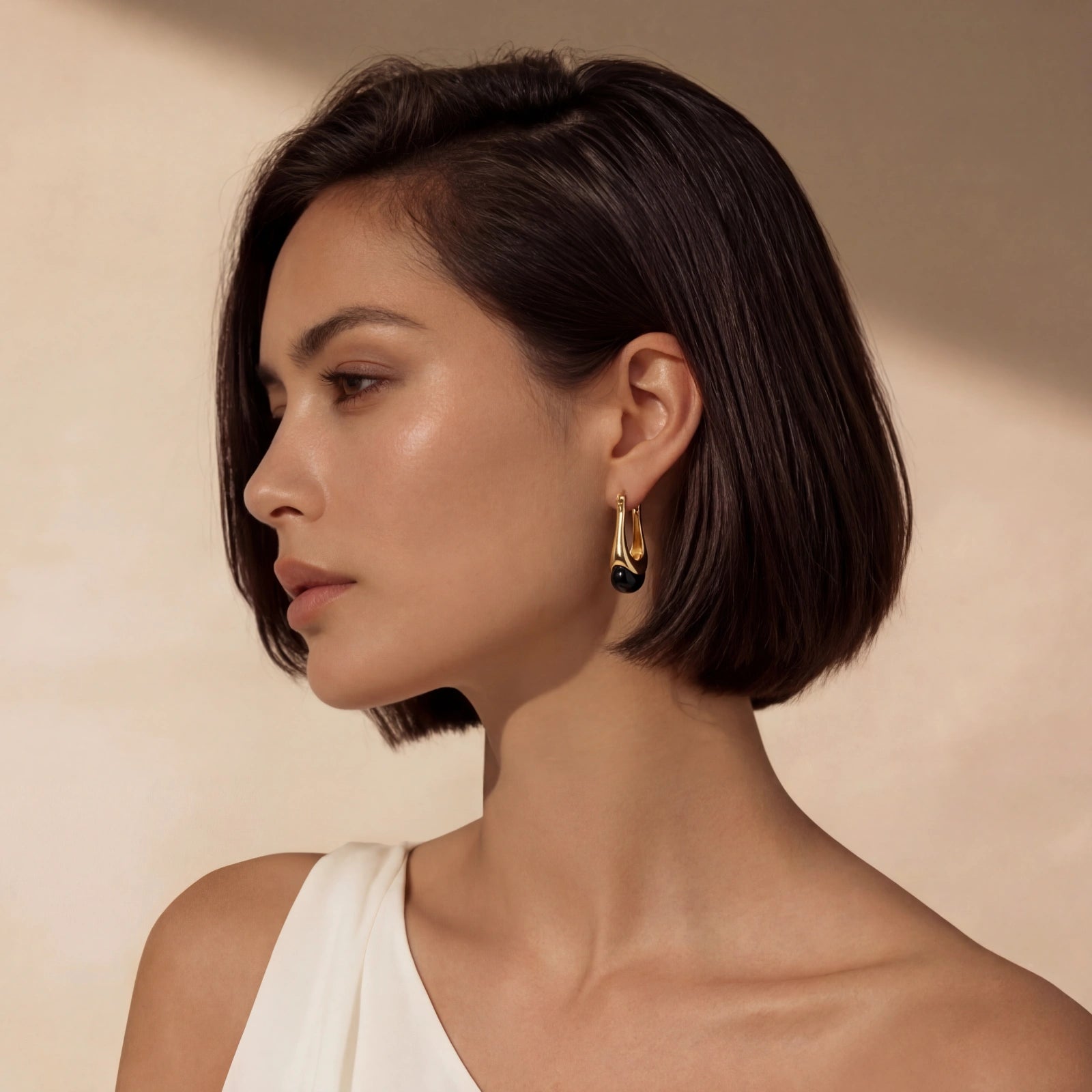 Product detail of Midnight Agate Drop Earrings by Averuna Jewellery