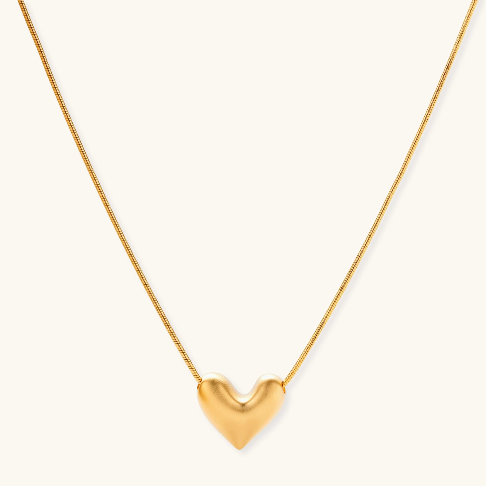 Lifestyle view of Golden Heart Necklace by Averuna Jewellery