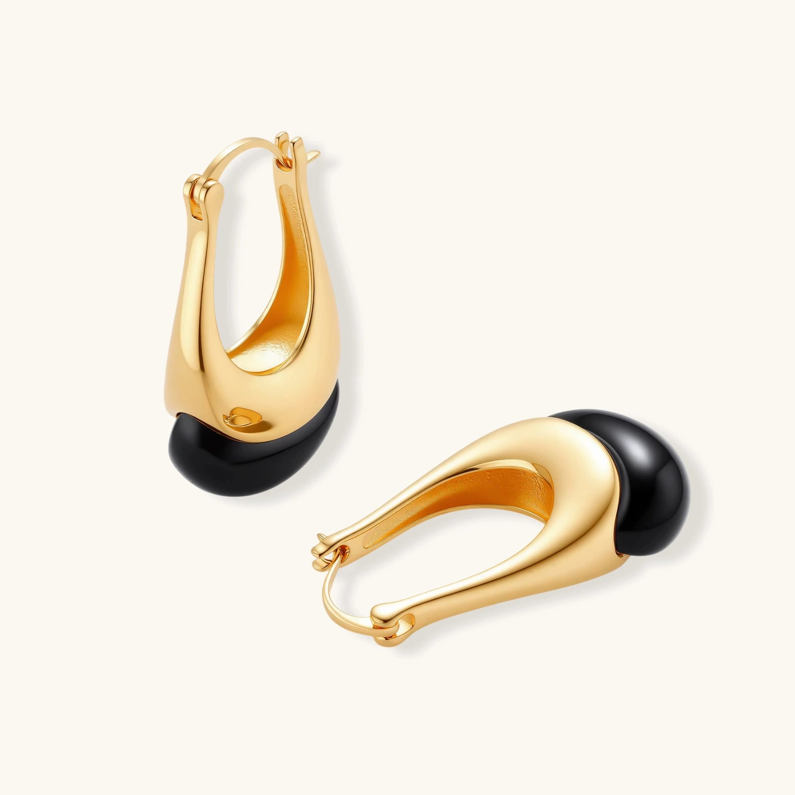 Product detail of Midnight Agate Drop Earrings by Averuna Jewellery