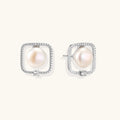 Pearl Halo Stud Earrings by Averuna Jewellery