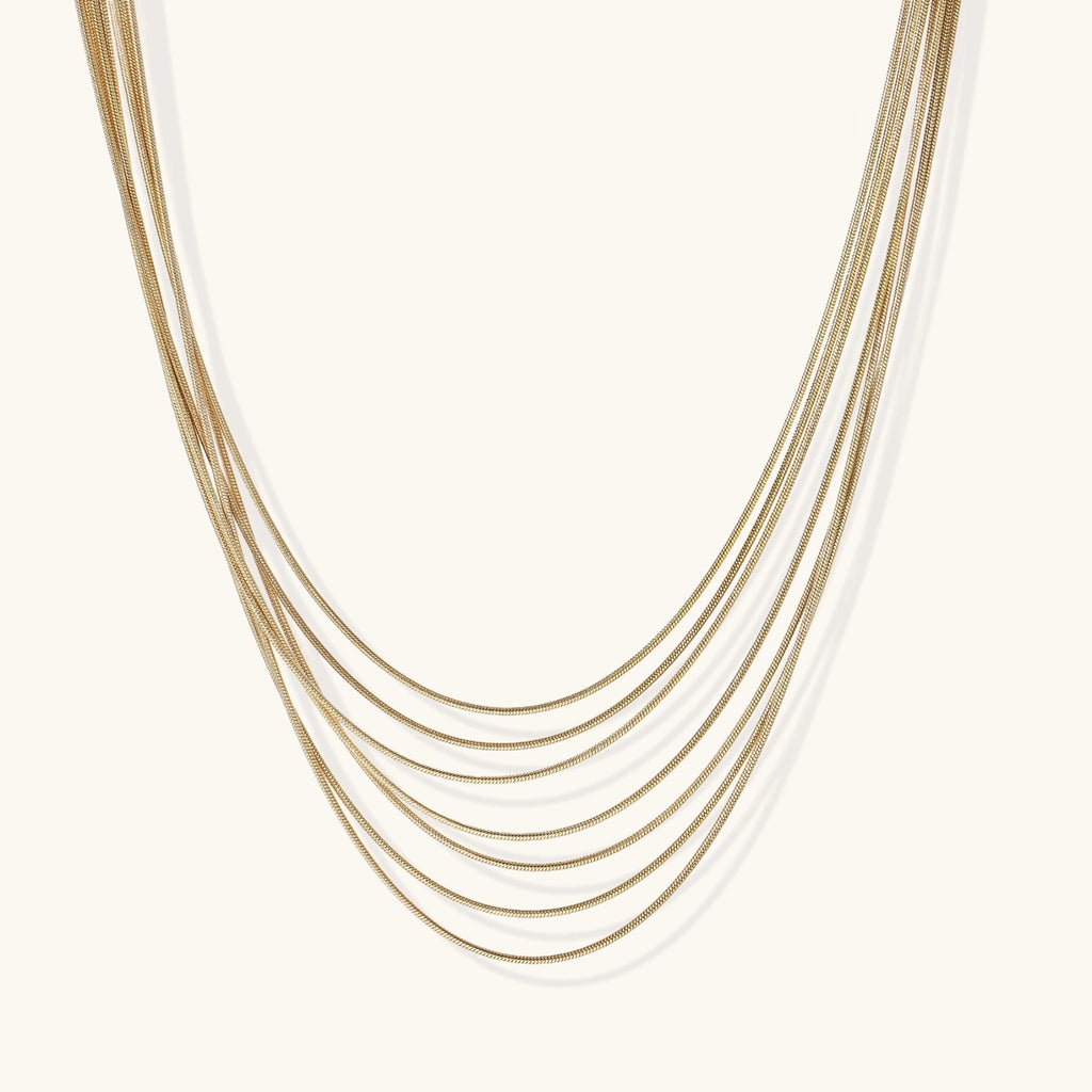 Golden Hour Multi-Layer Necklace by Averuna Jewellery