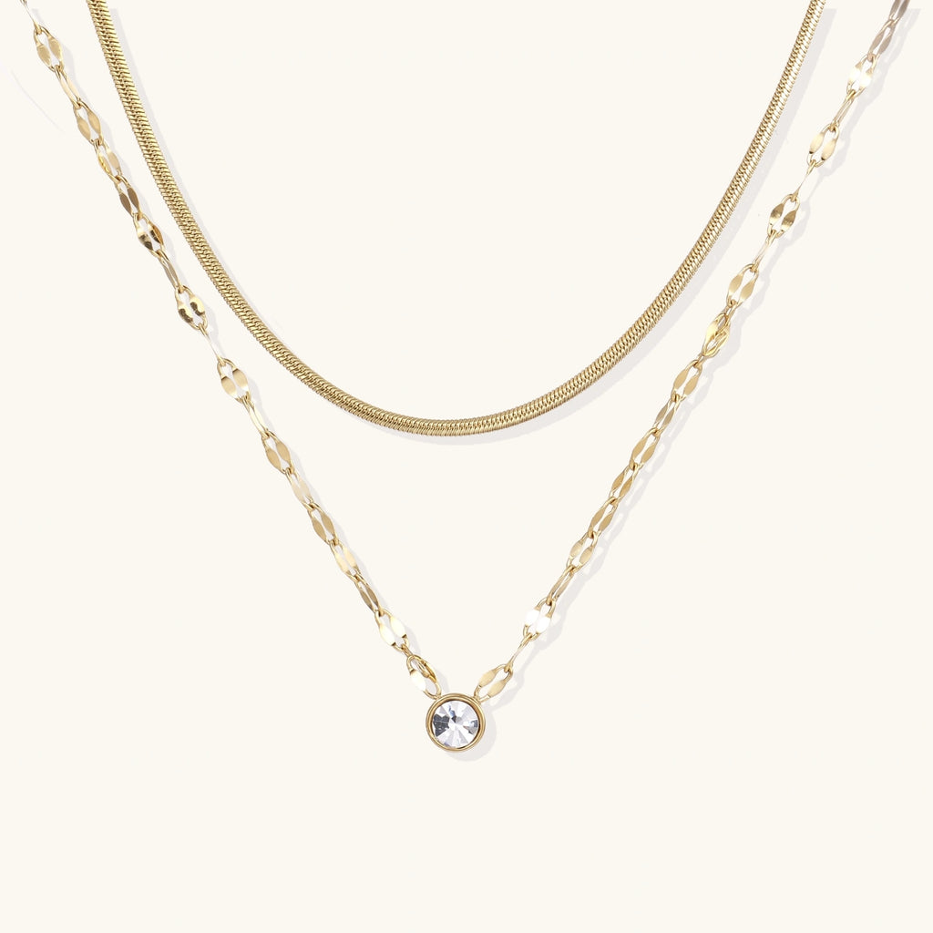 Golden Hour Layered Necklace by Averuna Jewellery