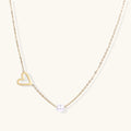 Pearl Heart Embrace Necklace by Averuna Jewellery