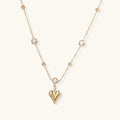 Crystal Heart Charm Necklace by Averuna Jewellery