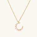 Luna Pearl Crescent Necklace by Averuna Jewellery