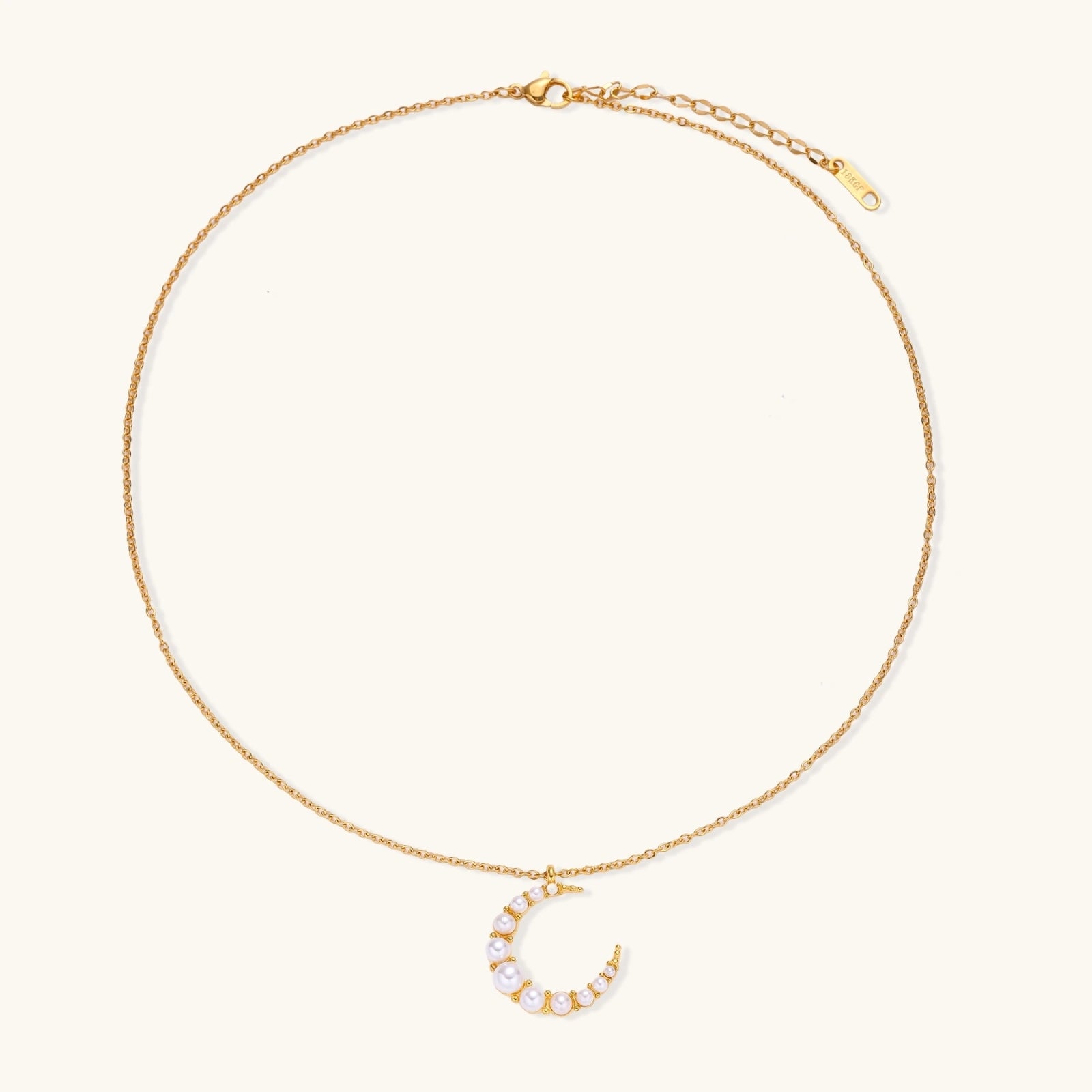 Product detail of Luna Pearl Crescent Necklace by Averuna Jewellery