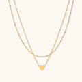 Layered Heart Necklace by Averuna Jewellery