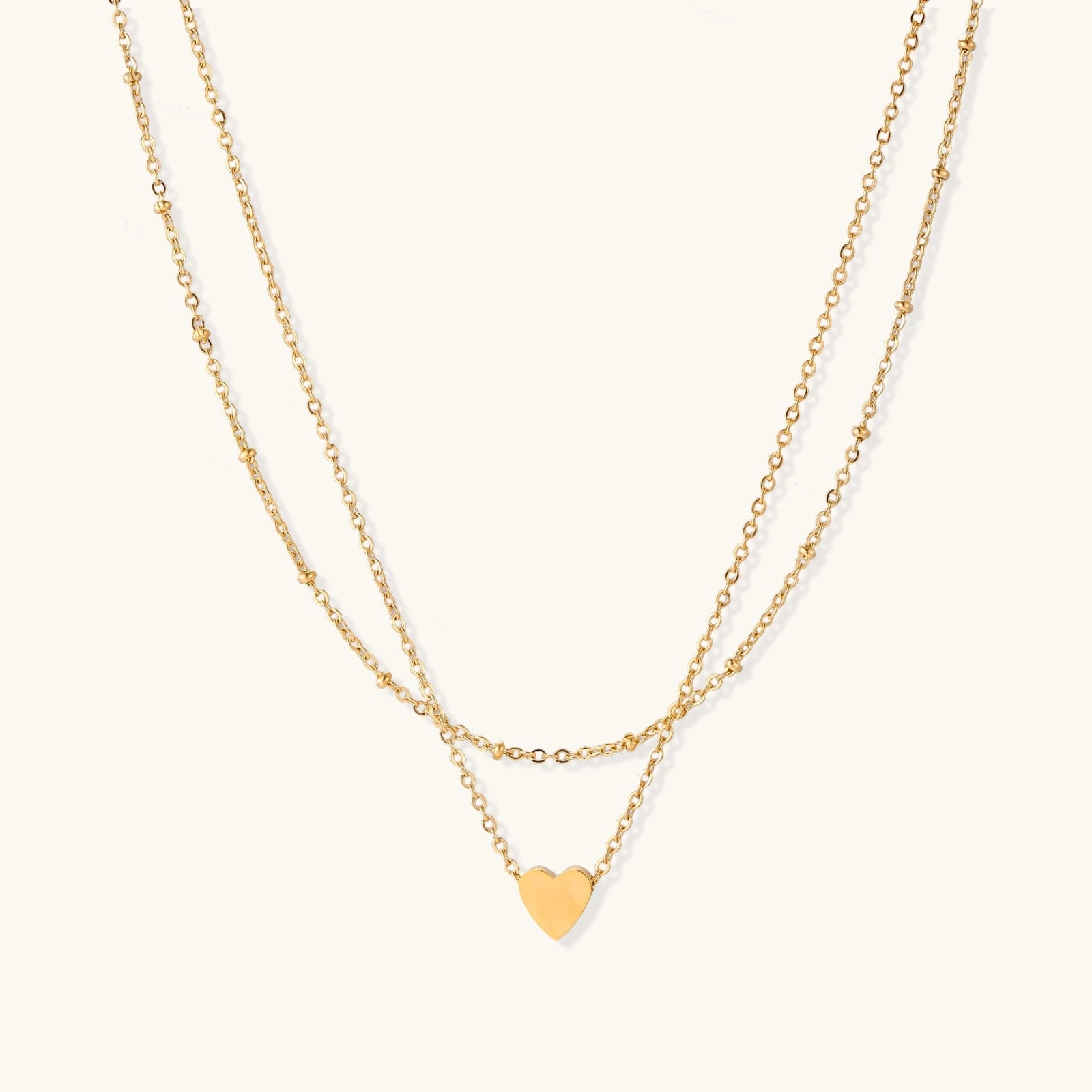 Layered Heart Necklace by Averuna Jewellery