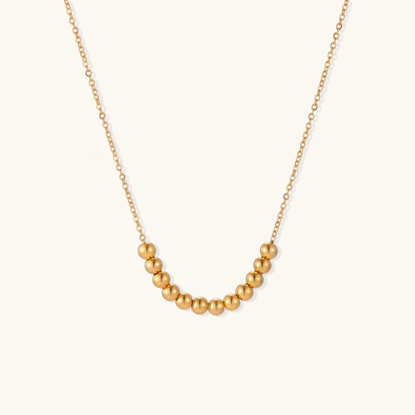 Golden Sphere Necklace by Averuna Jewellery