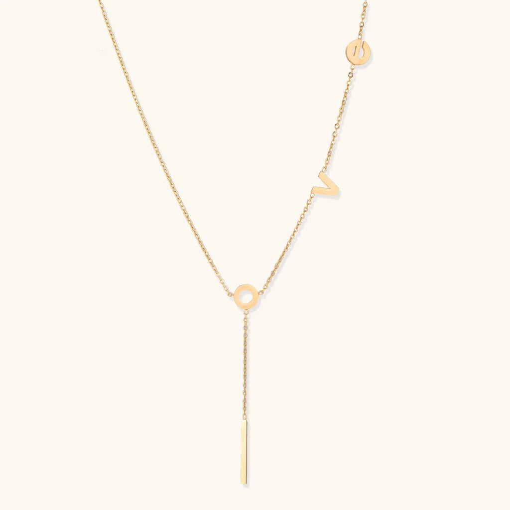 Love Letter Lariat Necklace by Averuna Jewellery
