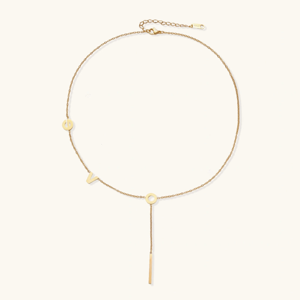 Product detail of Love Letter Lariat Necklace by Averuna Jewellery
