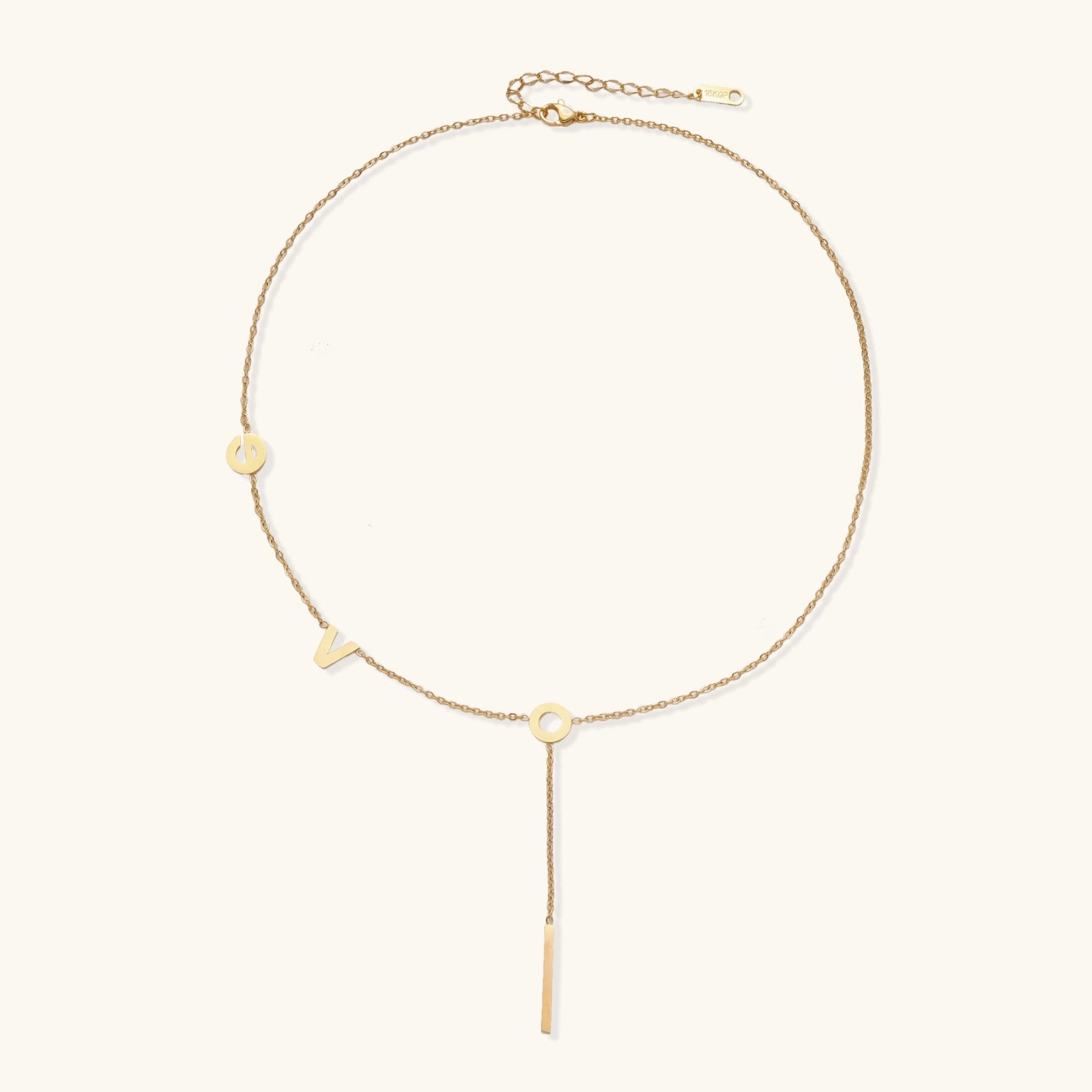 Product detail of Love Letter Lariat Necklace by Averuna Jewellery