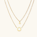 Sunshine Smiley Layered Necklace by Averuna Jewellery