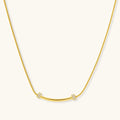 Curved Spark Bar Necklace by Averuna Jewellery