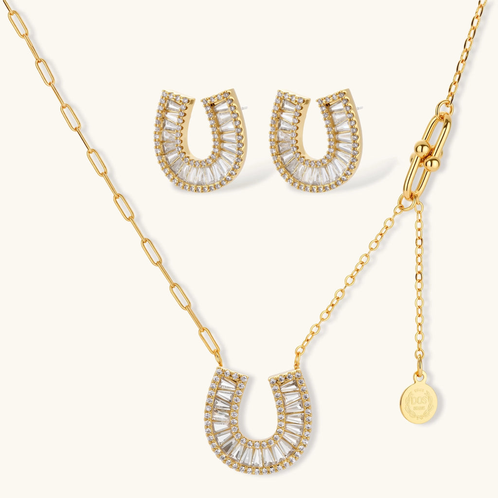 Lucky Horseshoe Crystal Jewellery Set by Averuna Jewellery