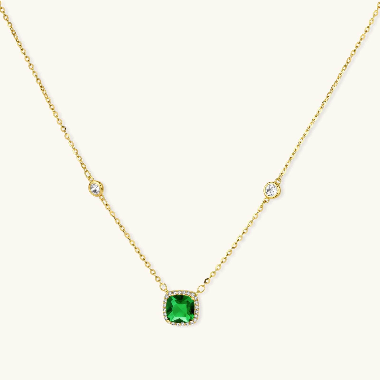 Lifestyle view of Emerald Dreams Necklace by Averuna Jewellery