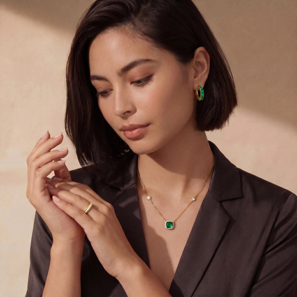 Emerald Dreams Necklace by Averuna Jewellery