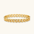 Linked Hearts Bangle by Averuna Jewellery