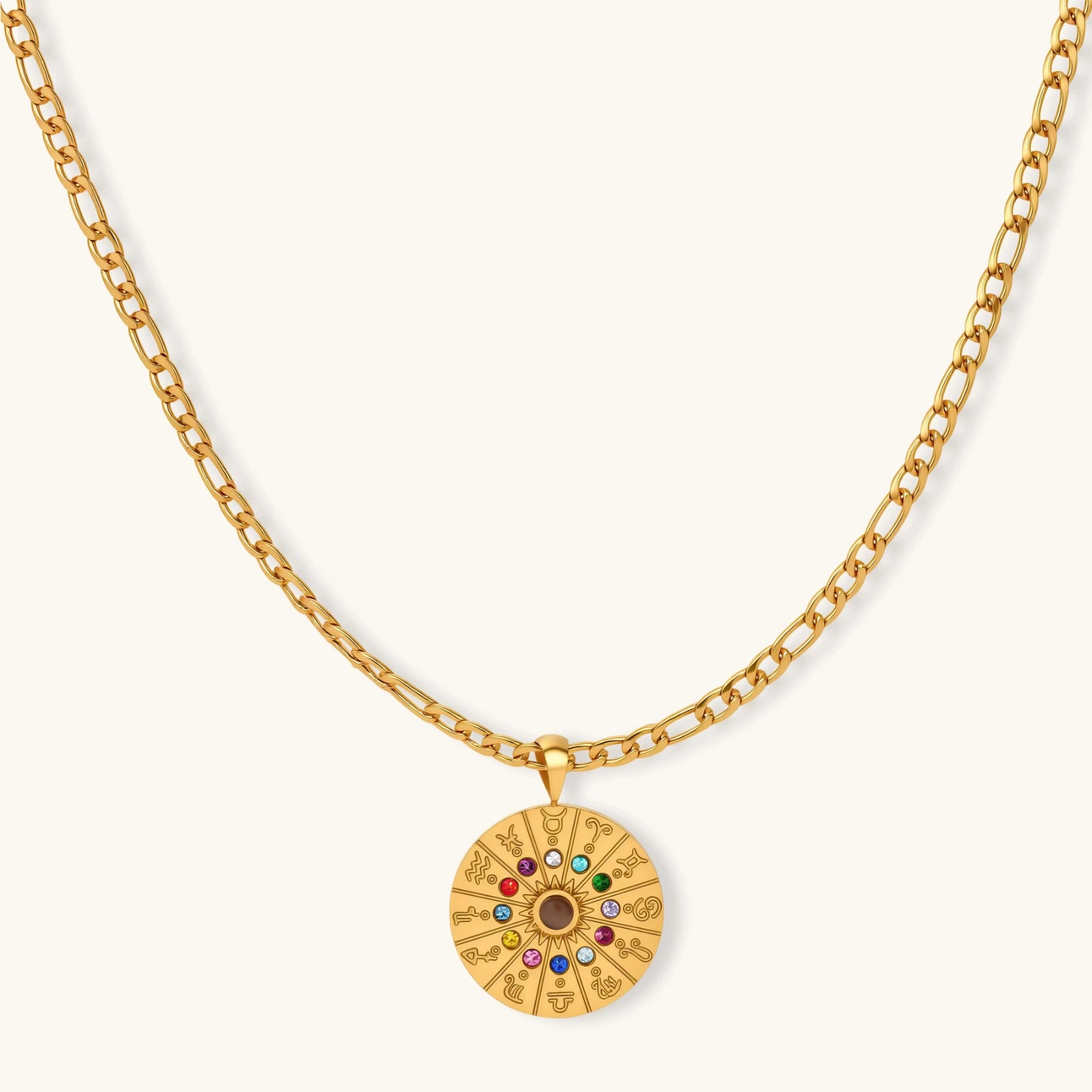 Zodiac Wheel Necklace by Averuna Jewellery