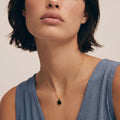Midnight Agate Circle Necklace by Averuna Jewellery